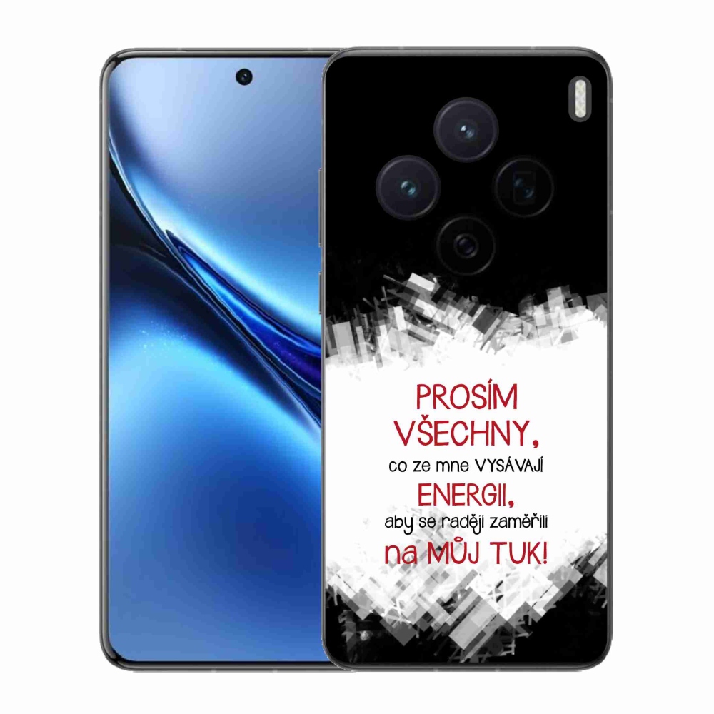 Gelový kryt mmCase na Vivo X200 5G - vtipný text 1 červený