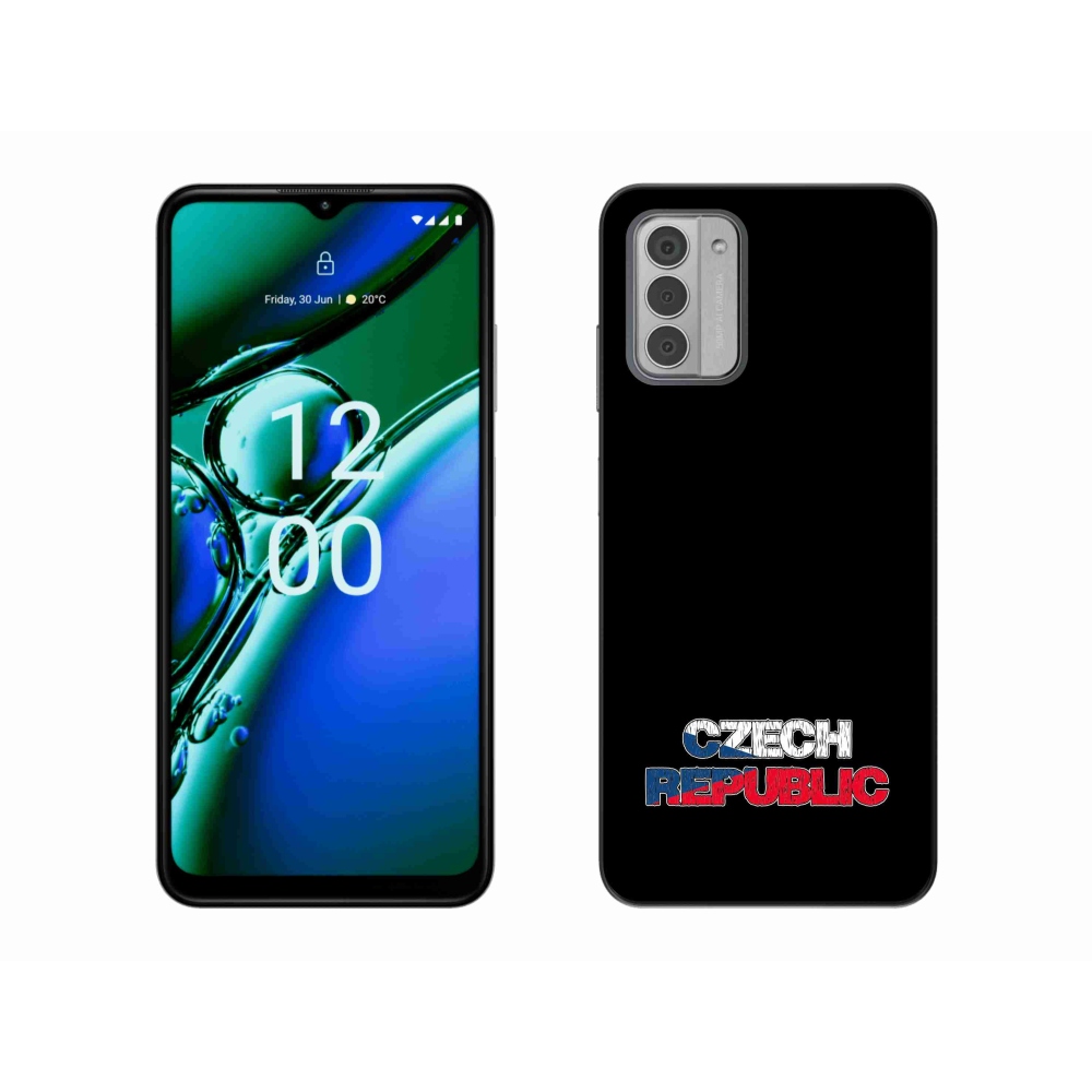 Gelový kryt mmCase na Nokia G42 - Czech Republic černé pozadí