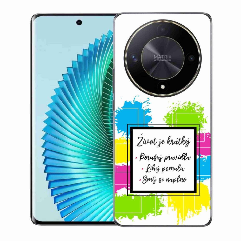 Gelový kryt mmCase na Honor Magic 6 Lite 5G - citát 5 bílé pozadí