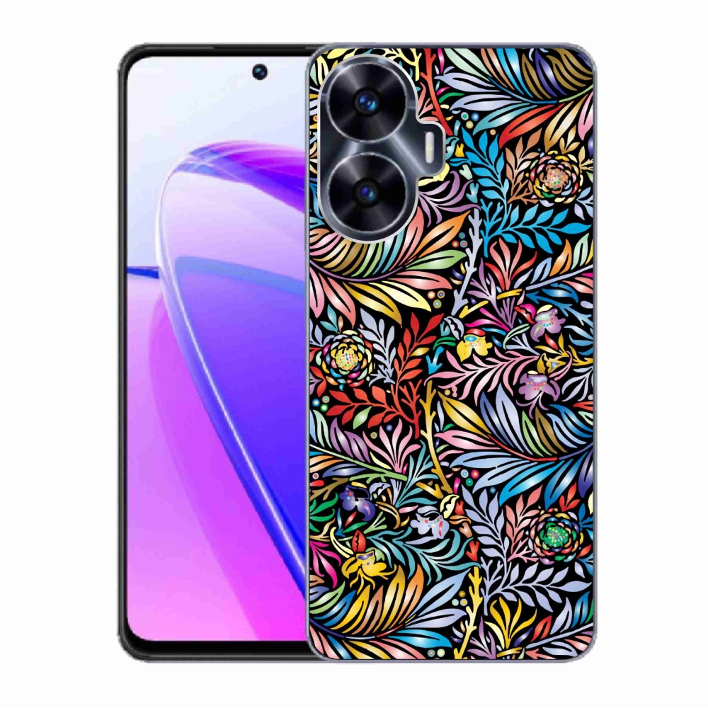Gelový kryt mmCase na Realme C55 - květiny 5