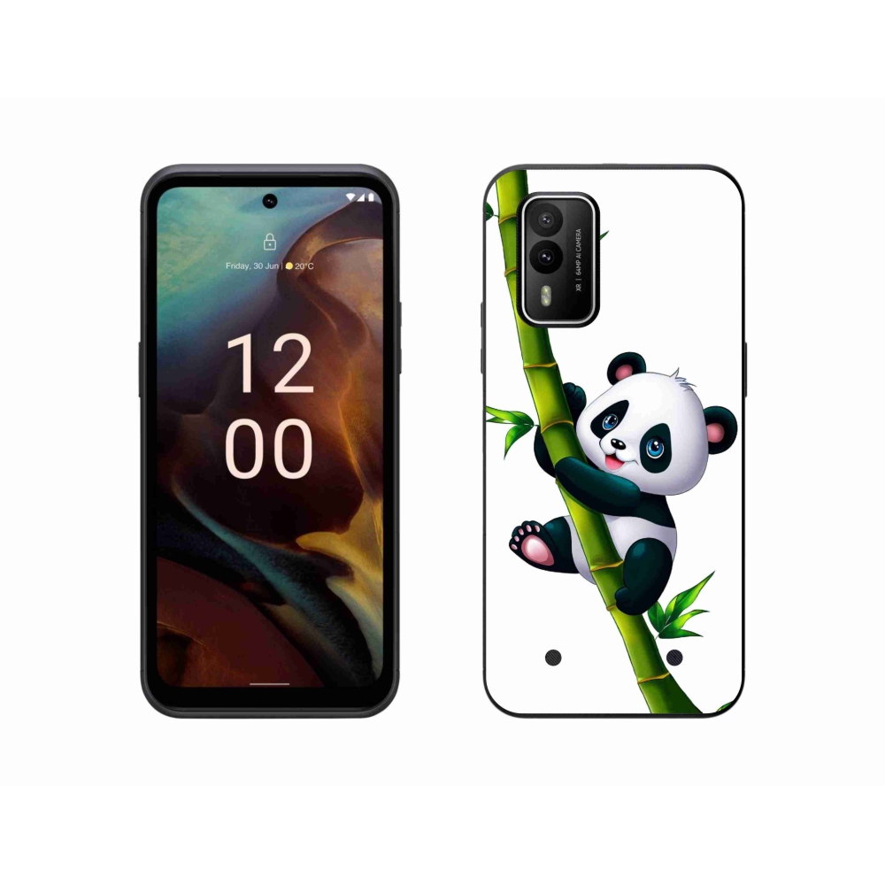 Gelový kryt mmCase na Nokia XR21 - panda na bambusu