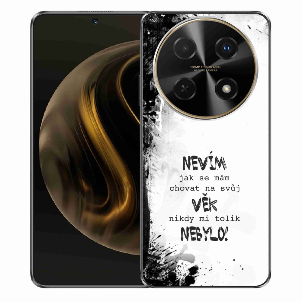 Gelový kryt mmCase na Huawei Nova 12i - vtipný text 14 bílé pozadí