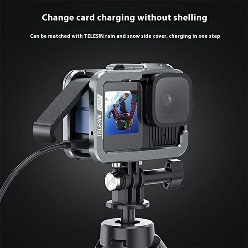 TELESIN kovová ochranná klec pro GoPro Hero 13/12/11 s vertikální montáží