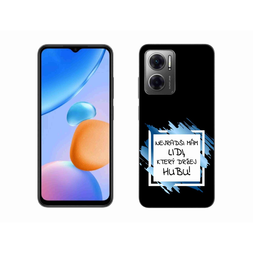 Gelový kryt mmCase na Xiaomi Redmi 10 5G - vtipný text 7 bíločerné pozadí