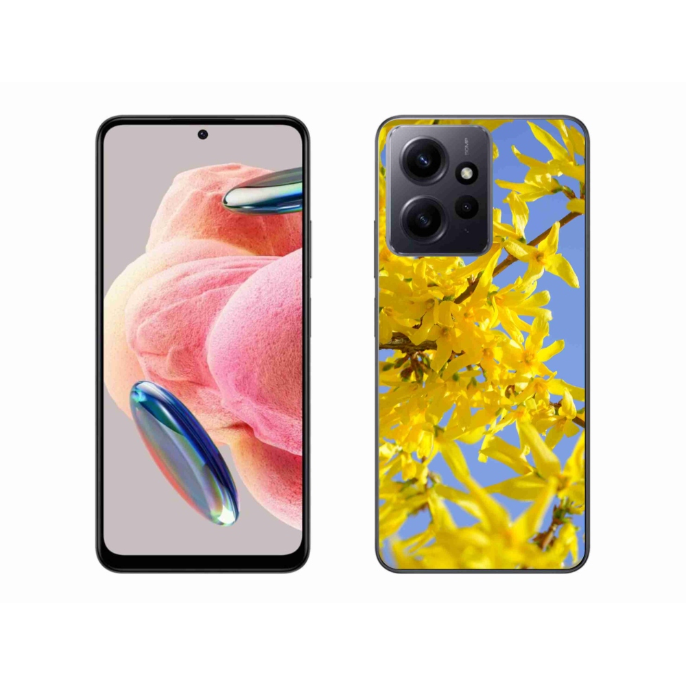 Gelový kryt mmCase na Xiaomi Redmi Note 12 4G - žluté květy