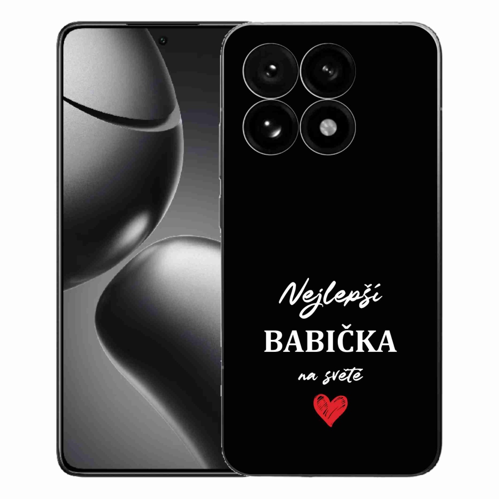 Gelový kryt mmCase na Xiaomi 15T - nejlepší babička 1 černé pozadí