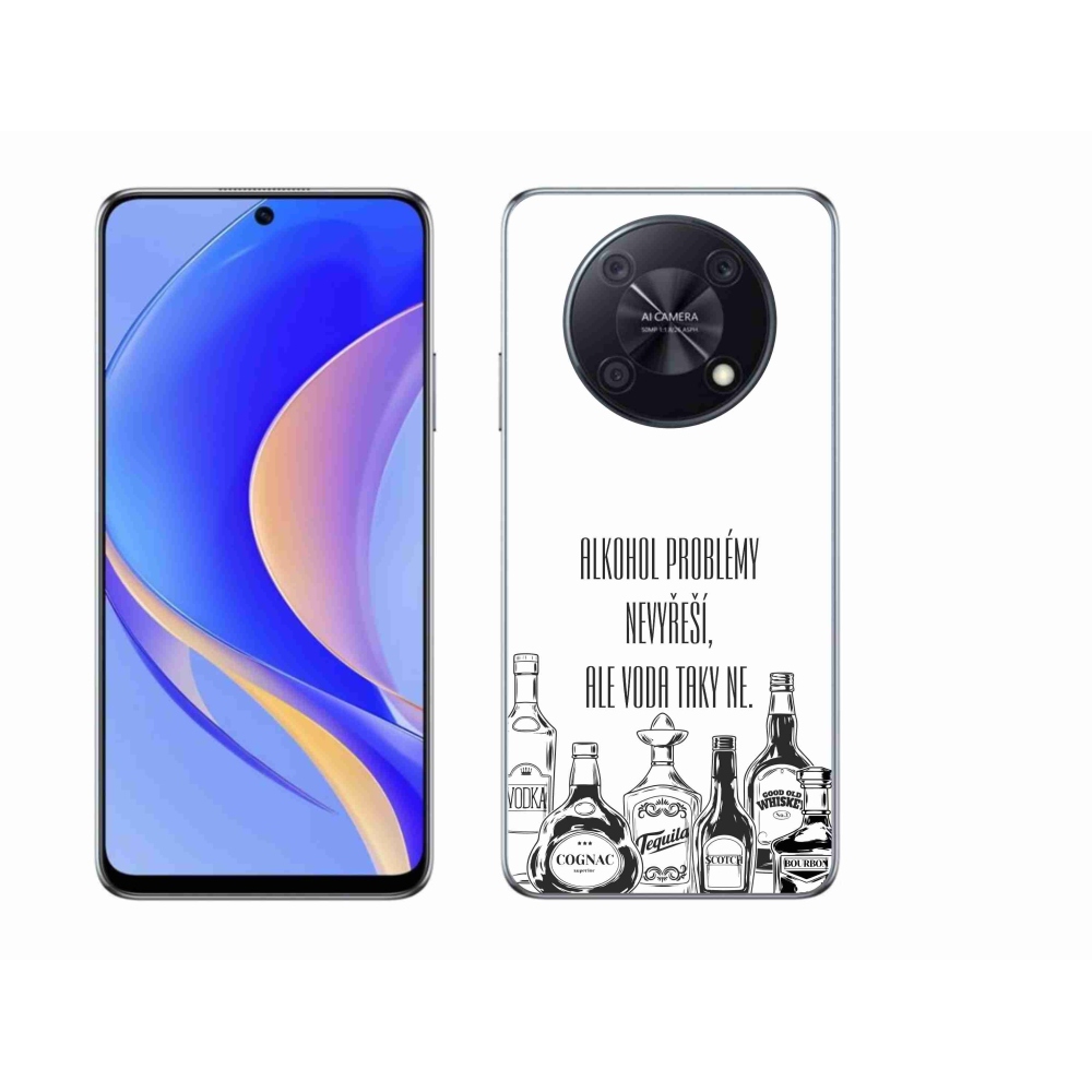 Gelový kryt mmCase na Huawei Nova Y90 - vtipný text bílé pozadí