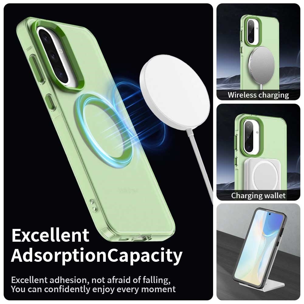 Candy gelový obal MagSafe pro Samsung Galaxy A36 5G/A56 5G - zelený