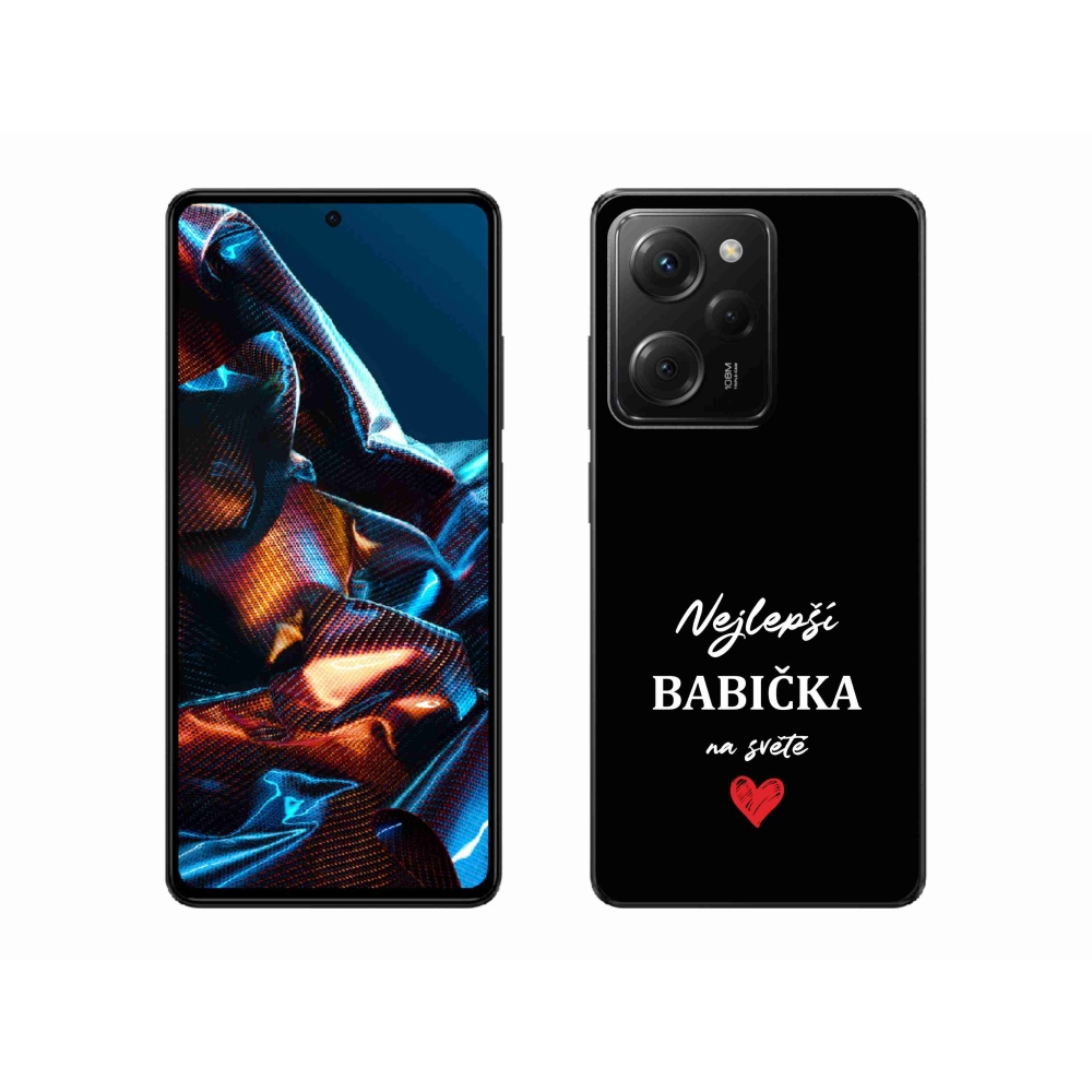 Gelový kryt mmCase na Xiaomi Poco X5 Pro 5G - nejlepší babička 1 černé pozadí