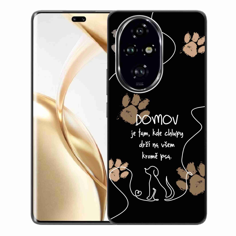 Gelový kryt mmCase na Honor 200 Pro 5G - psí motiv černé pozadí