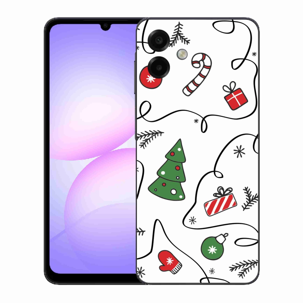 Gelový kryt mmCase na Samsung Galaxy A07 4G - vánoční motivy
