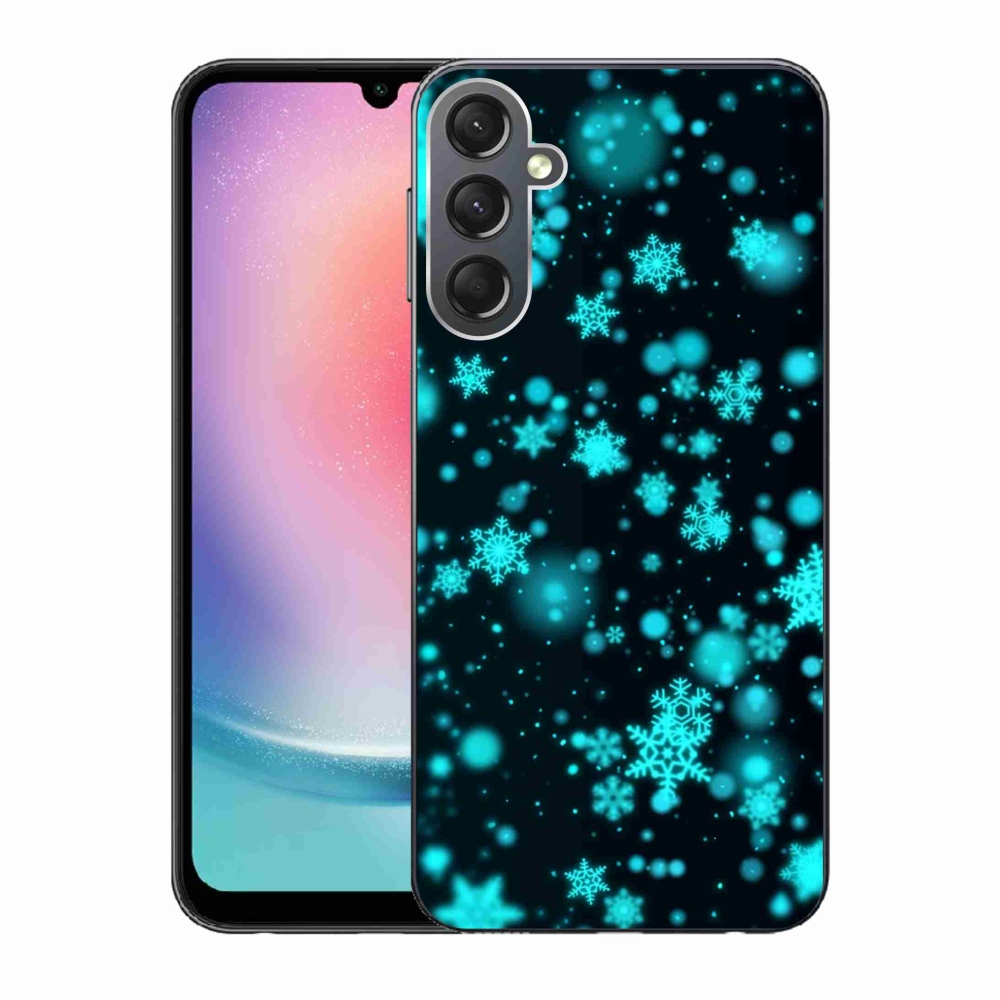 Gelový kryt mmCase na Samsung Galaxy A24 - sněhové vločky 1