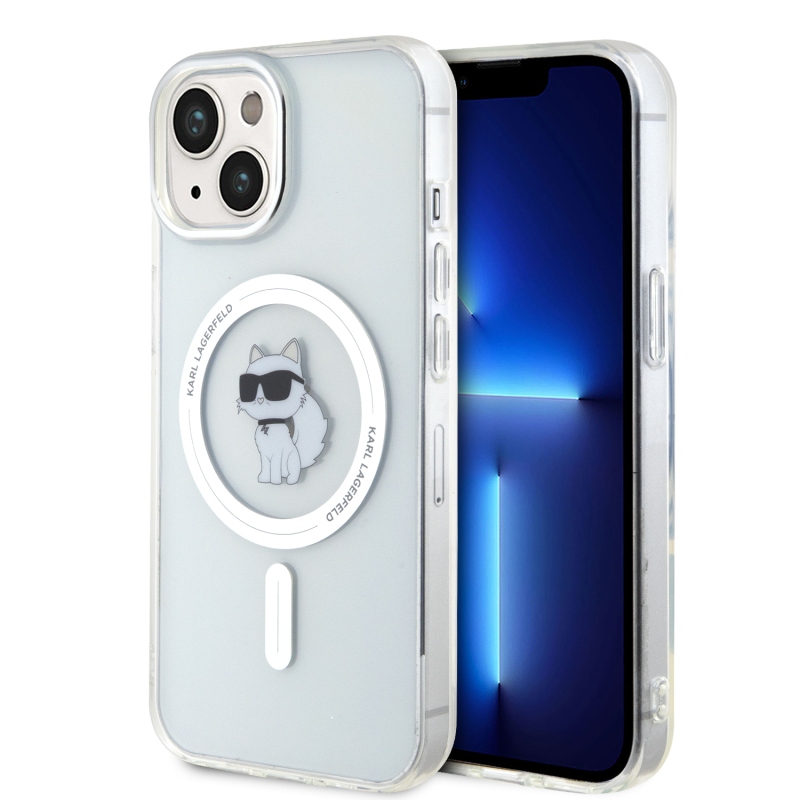Karl Lagerfeld IML Choupette MagSafe Zadní Kryt pro iPhone 15 - průhledný