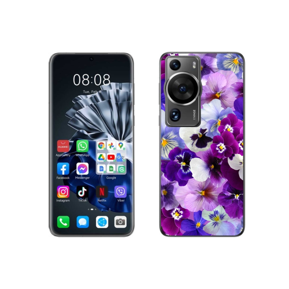 Gelový kryt mmCase na Huawei P60 Pro - květiny 9