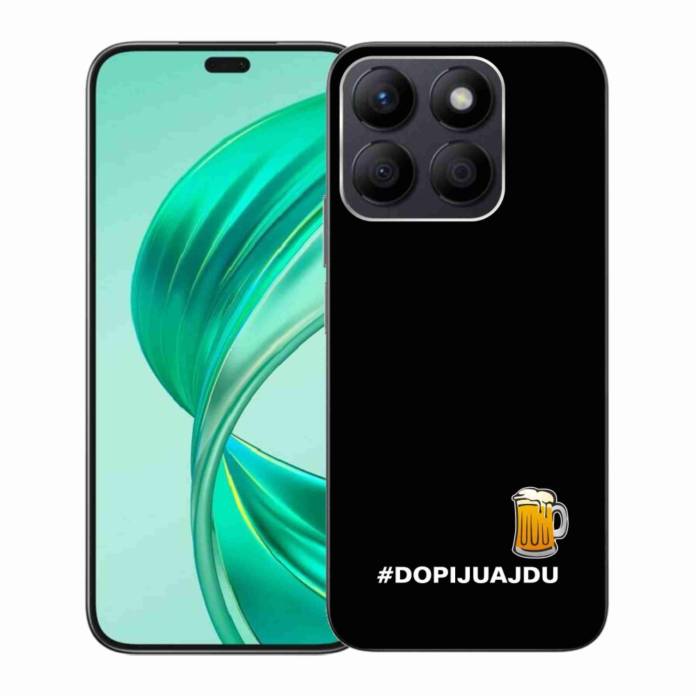 Gelový kryt mmCase na Honor X8b - pivní motiv 1 černé pozadí