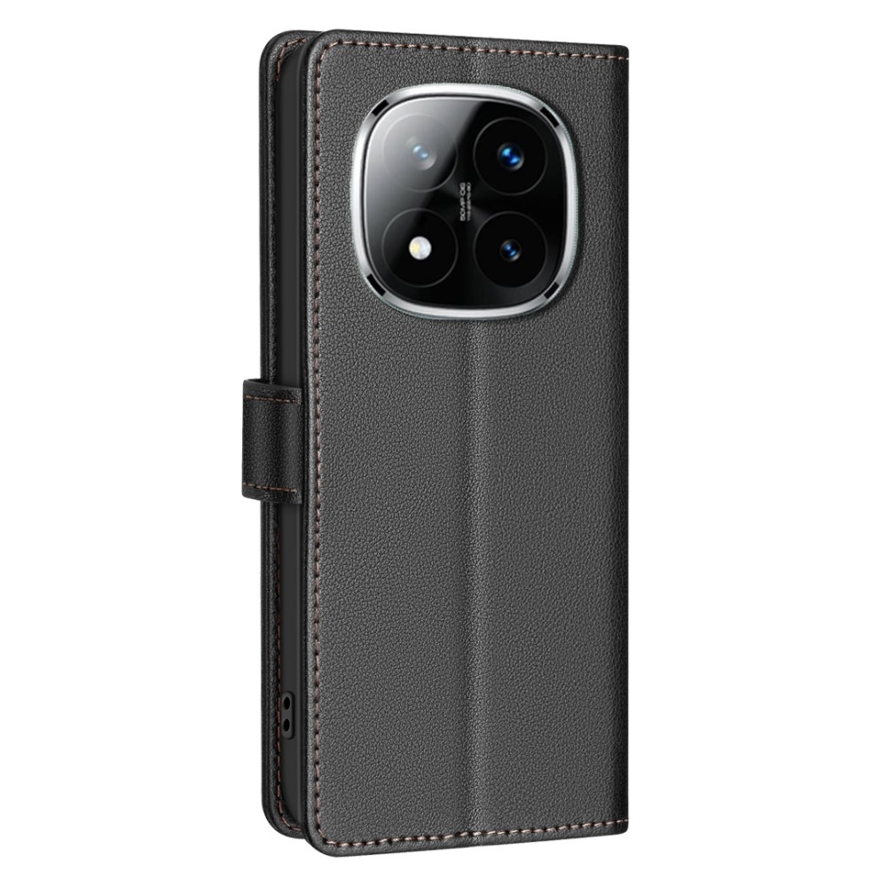 BINFEN knížkové pouzdro na Xiaomi Redmi Note 14 Pro 5G/Poco X7 5G/Note 14 Pro+ 5G - černé