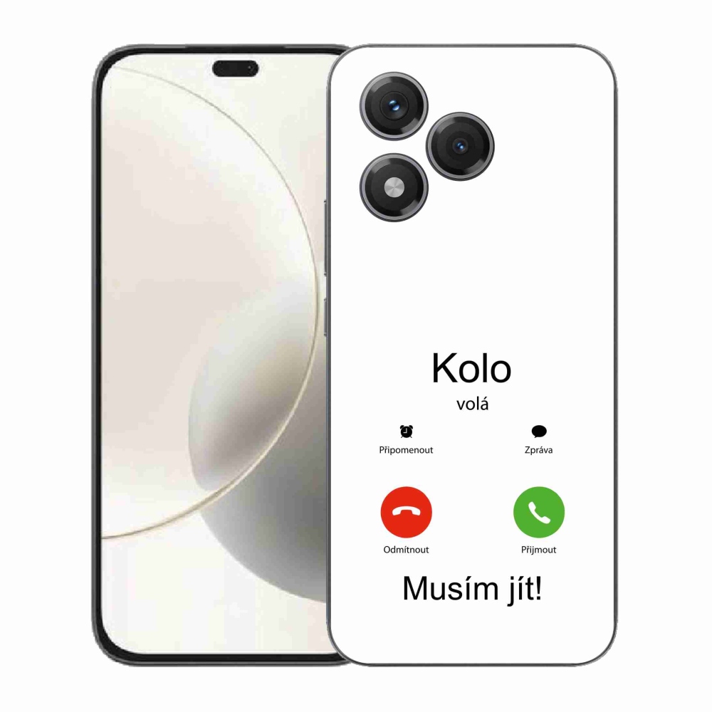 Gelový kryt mmCase na Honor 400 Lite - kolo volá bílé pozadí