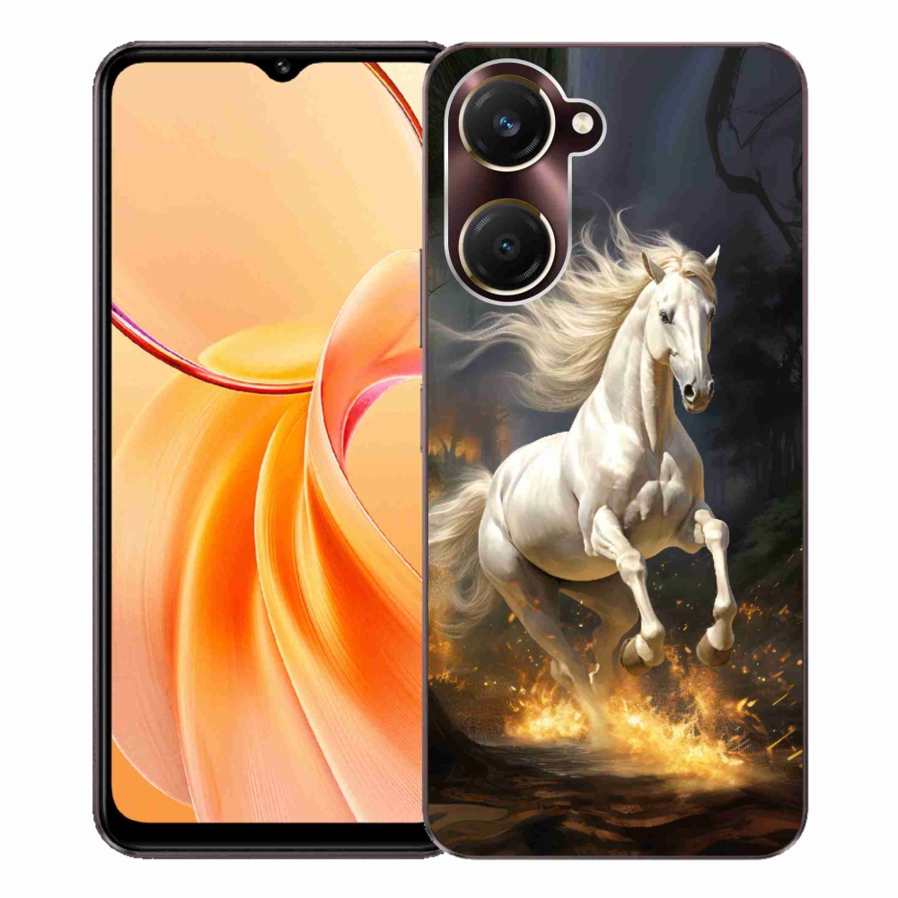 Gelový kryt mmCase na Vivo Y28s 5G - bílý kůň 2