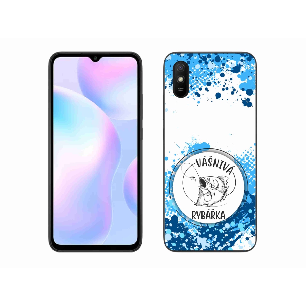 Gelový kryt mmCase na Xiaomi Redmi 9AT - vášnivá rybářka bílé pozadí