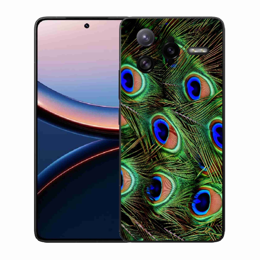 Gelový kryt mmCase na Xiaomi Poco F7 Ultra - paví peří