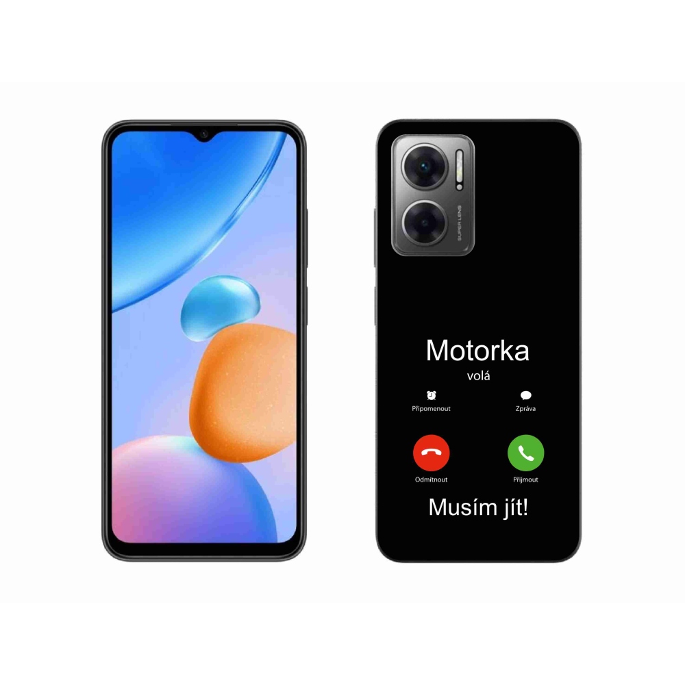 Gelový kryt mmCase na Xiaomi Redmi 10 5G - motorka volá černé pozadí