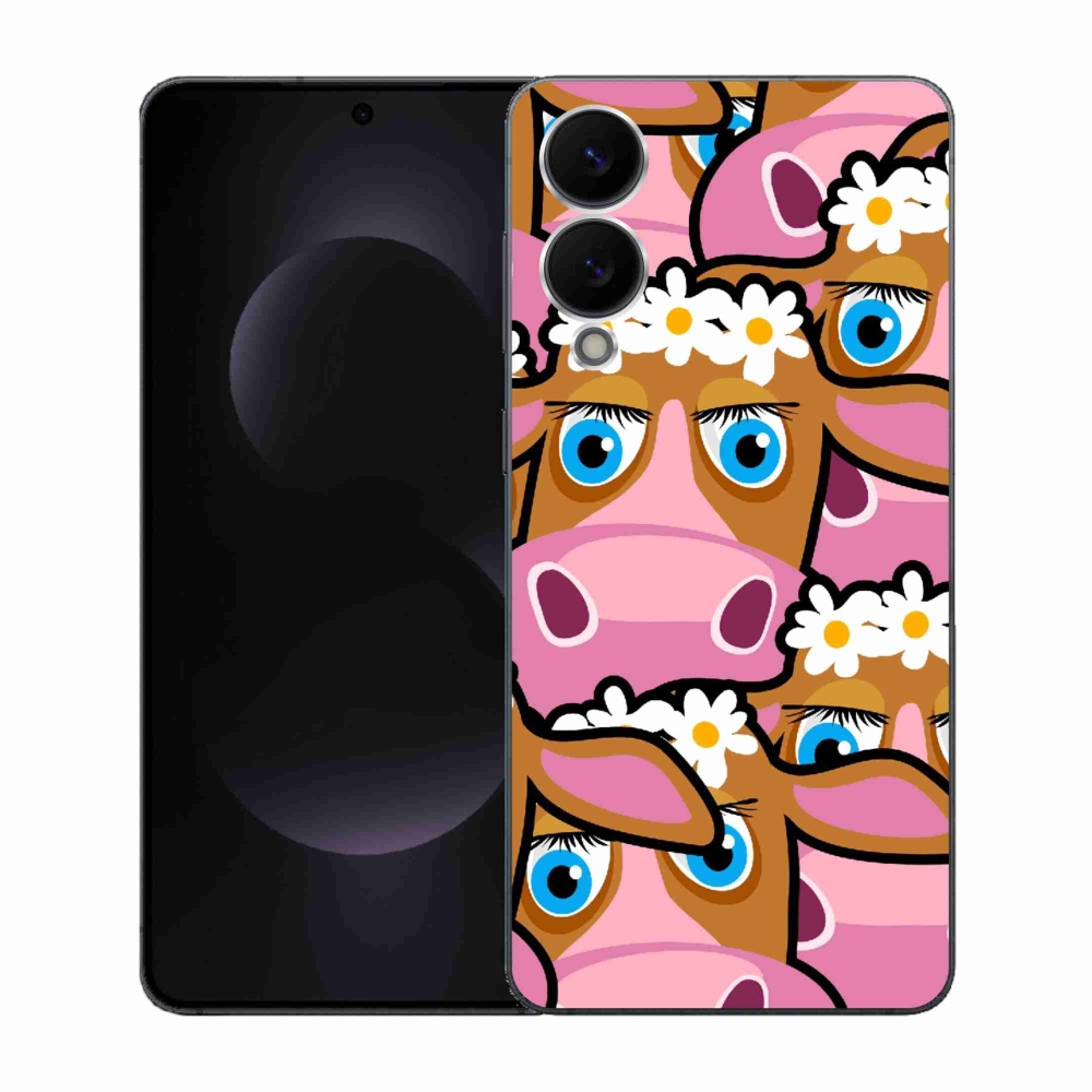 Gelový kryt mmCase na Samsung Galaxy S25 Edge - kreslené kravičky