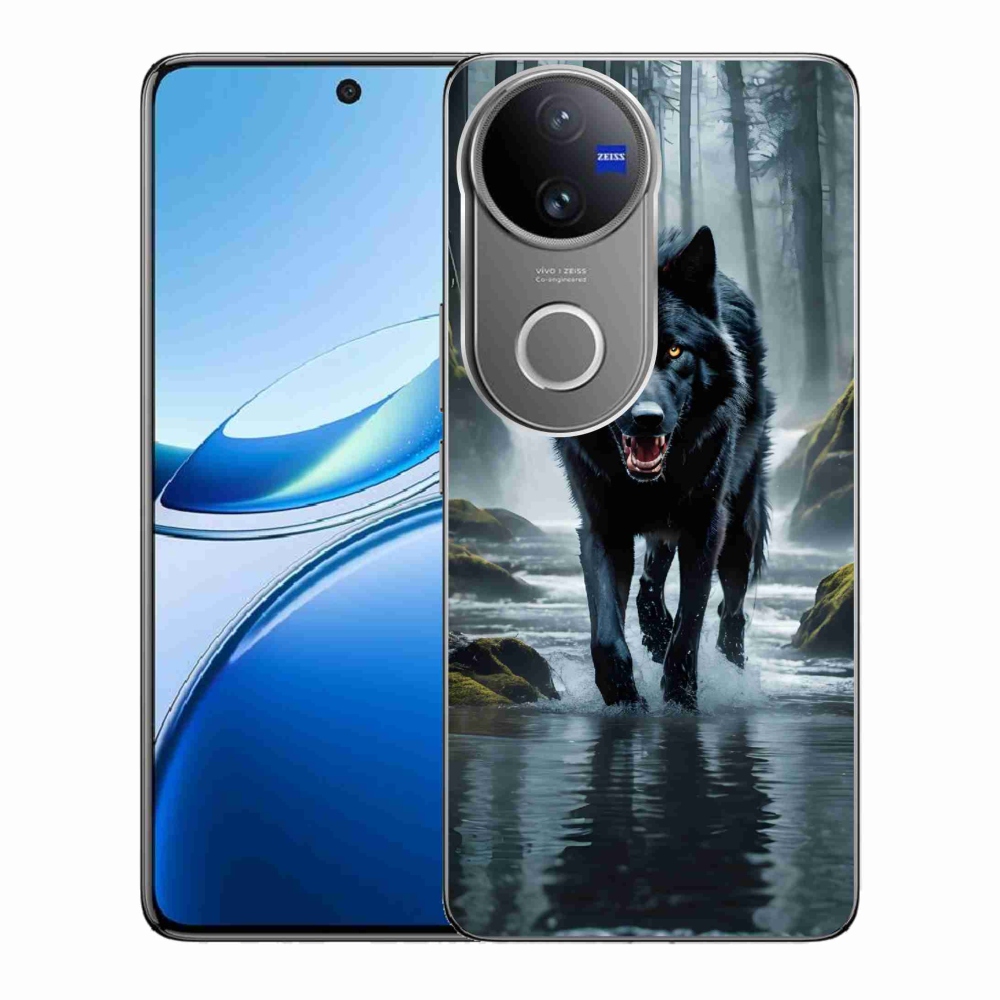Gelový kryt mmCase na Vivo V50 5G - černý vlk