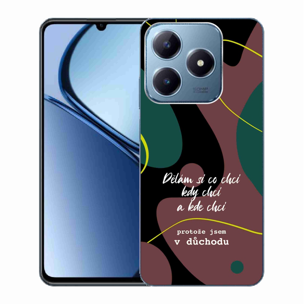 Gelový kryt mmCase na Realme C63 - vtipný text 10 černé pozadí