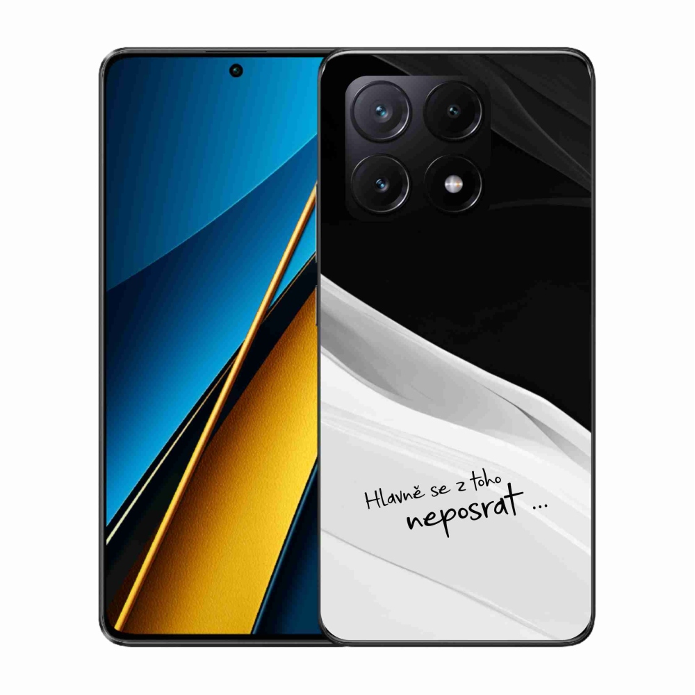 Gelový kryt mmCase na Xiaomi Poco X6 Pro 5G - vtipný text 13 bíločerné pozadí