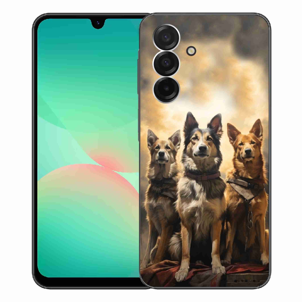 Gelový kryt mmCase na Samsung Galaxy A26 5G - tři psi