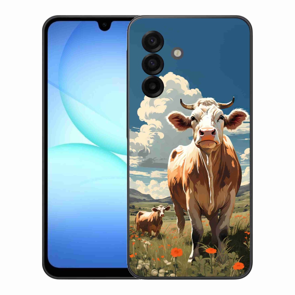 Gelový kryt mmCase na Samsung Galaxy A17 5G - krávy na louce