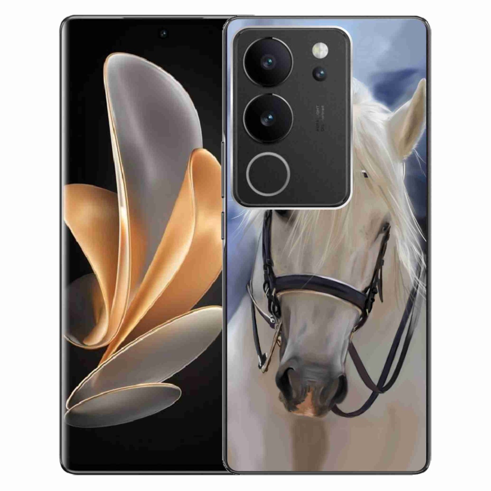 Gelový kryt mmCase na Vivo V29 5G - bílý kůň