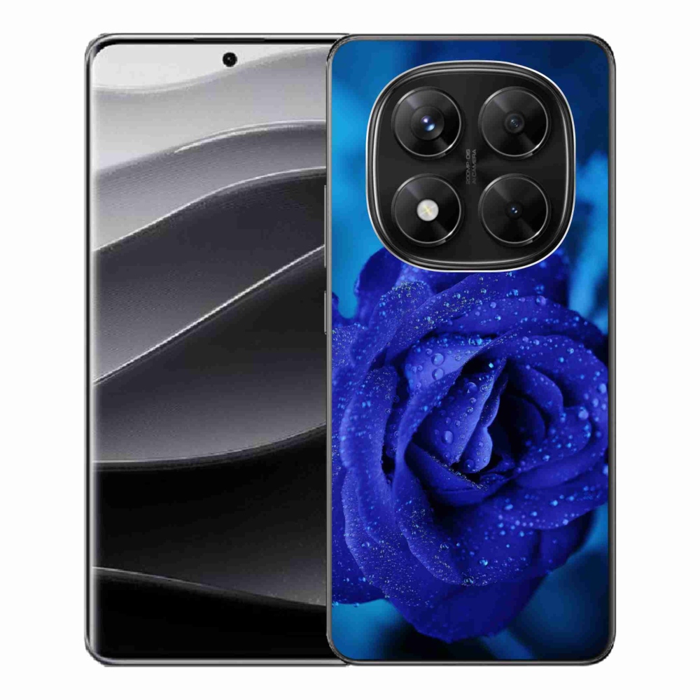 Gelový kryt mmCase na Xiaomi Redmi Note 14 Pro 5G/Poco X7 5G - modrá růže