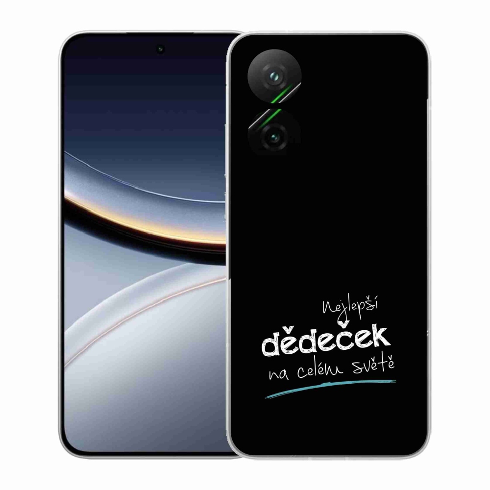Gelový kryt mmCase na Xiaomi Poco F7 5G - nejlepší dědeček 3 černé pozadí