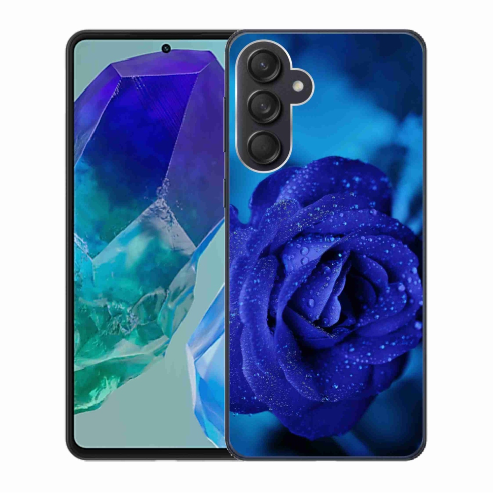 Gelový obal mmCase na Samsung Galaxy M55 5G - modrá růže