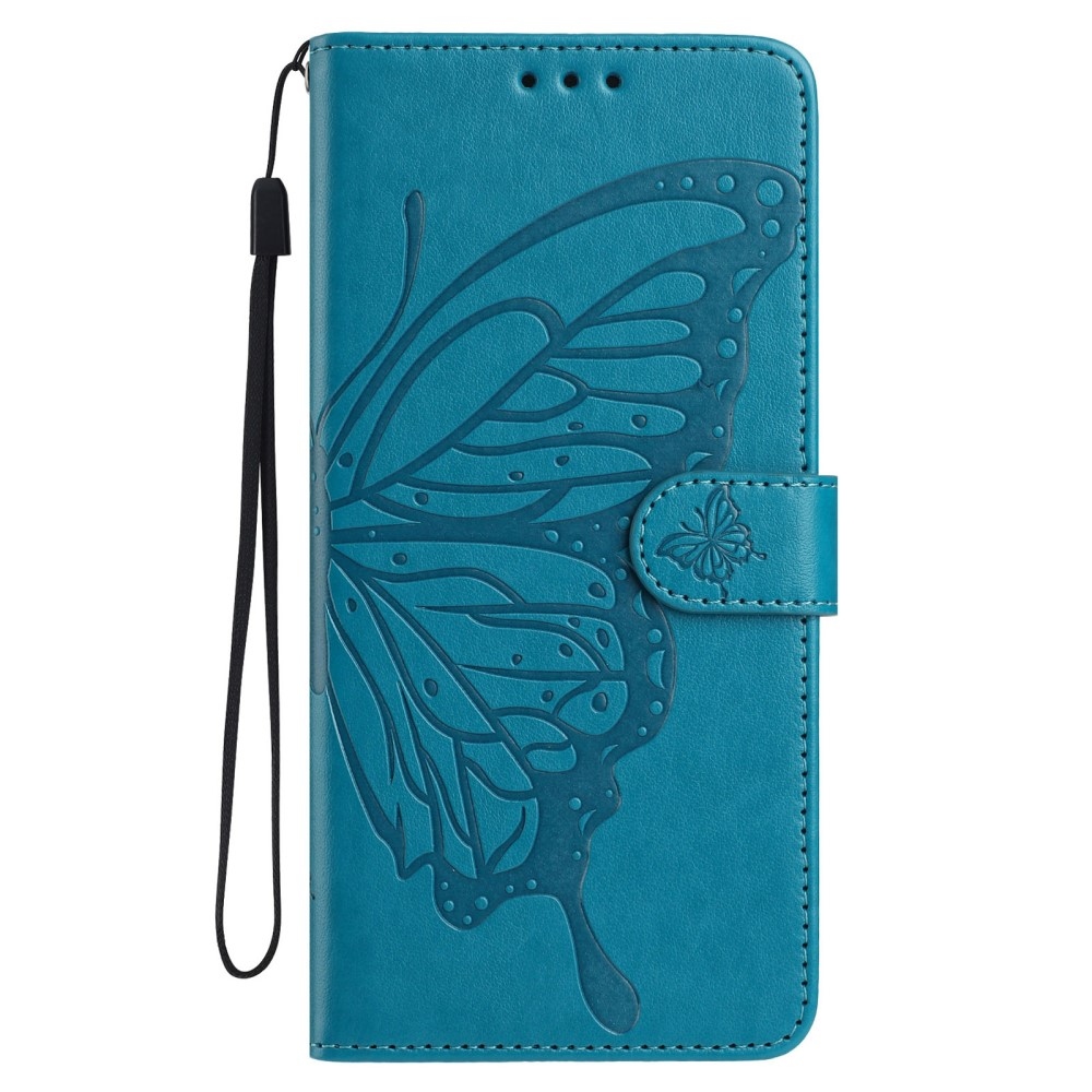 Floral Butterfly knížkové pouzdro na Xiaomi Redmi A5 (171.7x77.8x8.3mm) - modré