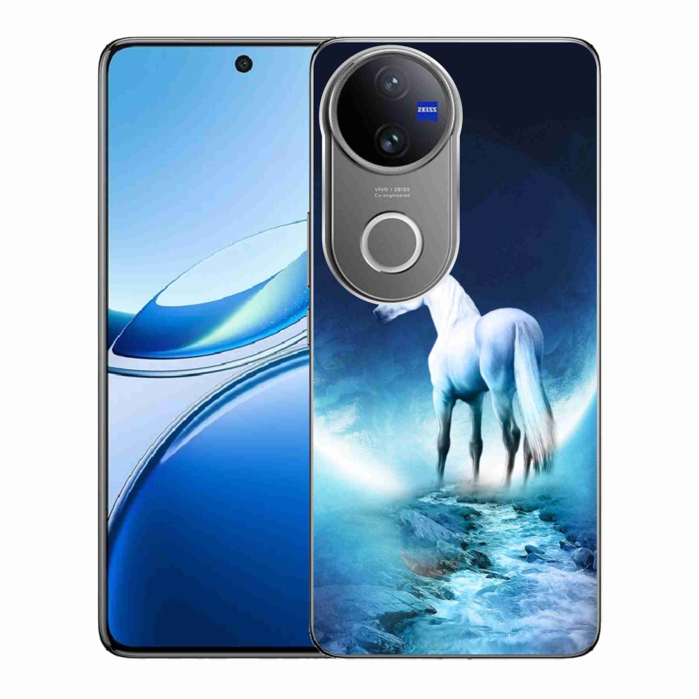 Gelový kryt mmCase na Vivo V50 5G - bílý jednorožec
