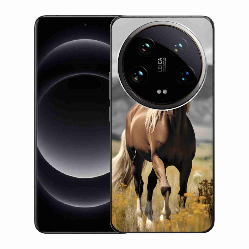 Gelový kryt mmCase na Xiaomi 14 Ultra - hnědý kůň 1