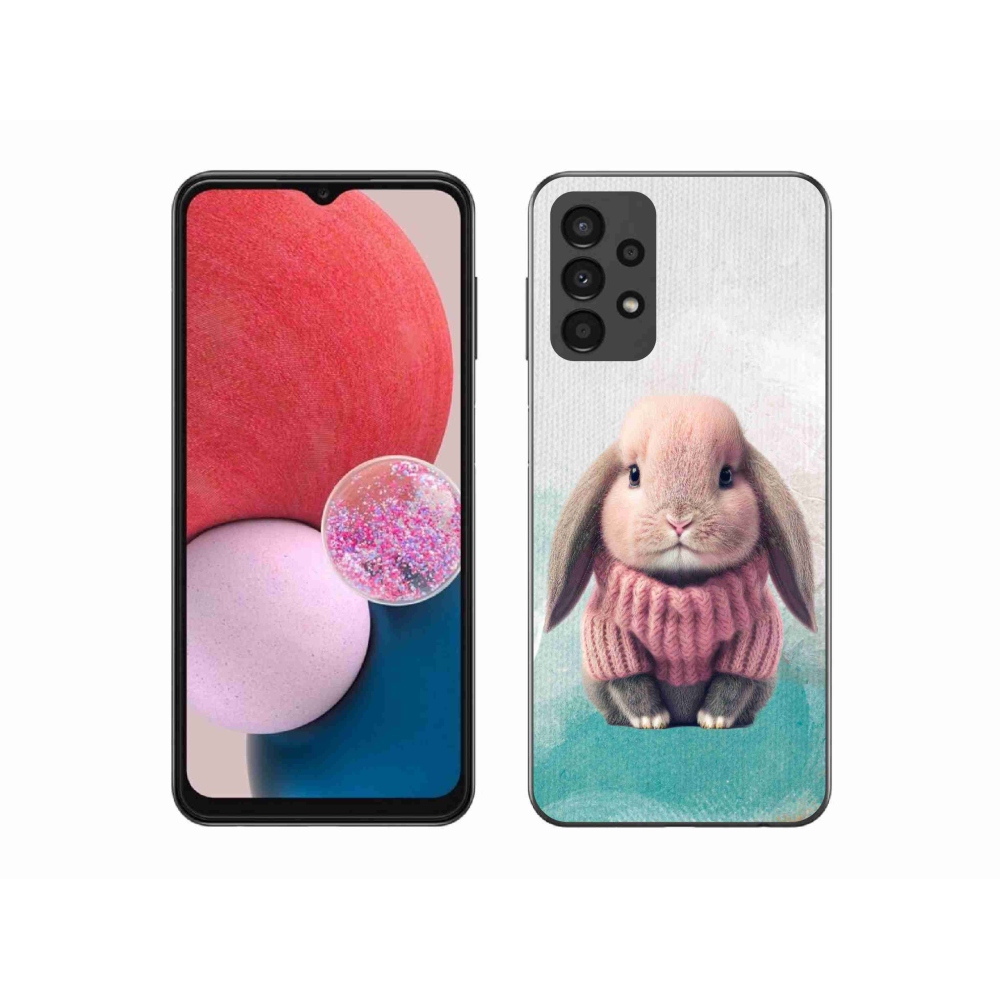 Gelový kryt mmCase na Samsung Galaxy A13 4G - králíček ve svetru