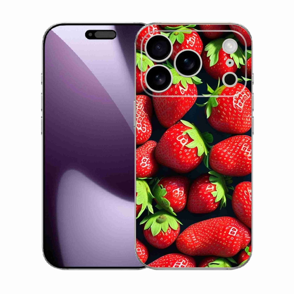 Gelový kryt mmCase na iPhone 17 Pro - jahody