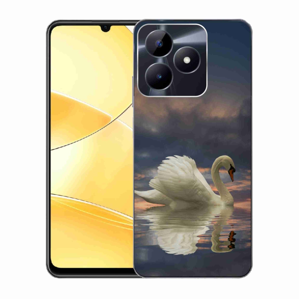 Gelový kryt mmCase na Realme C51/C53 - labuť