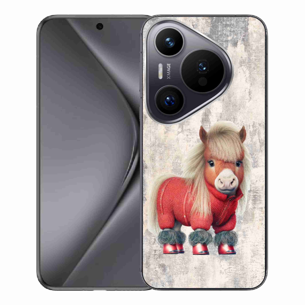 Gelový kryt mmCase na Huawei Pura 70 Pro - poník ve svetru