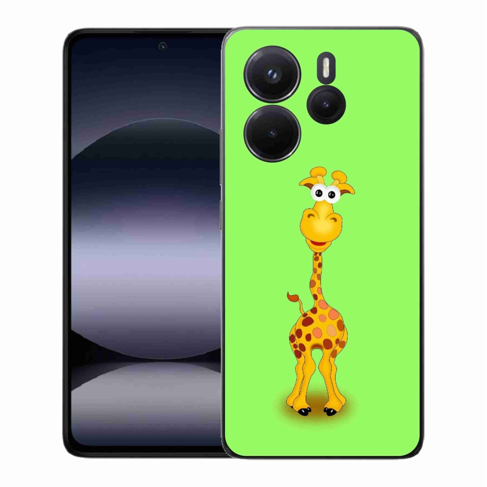 Gelový kryt mmCase na Xiaomi Redmi Note 14 - kreslená žirafa