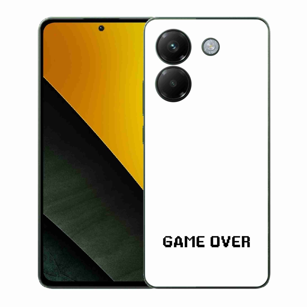 Gelový kryt mmCase na Xiaomi Poco M7 Pro 5G - game over bílé pozadí