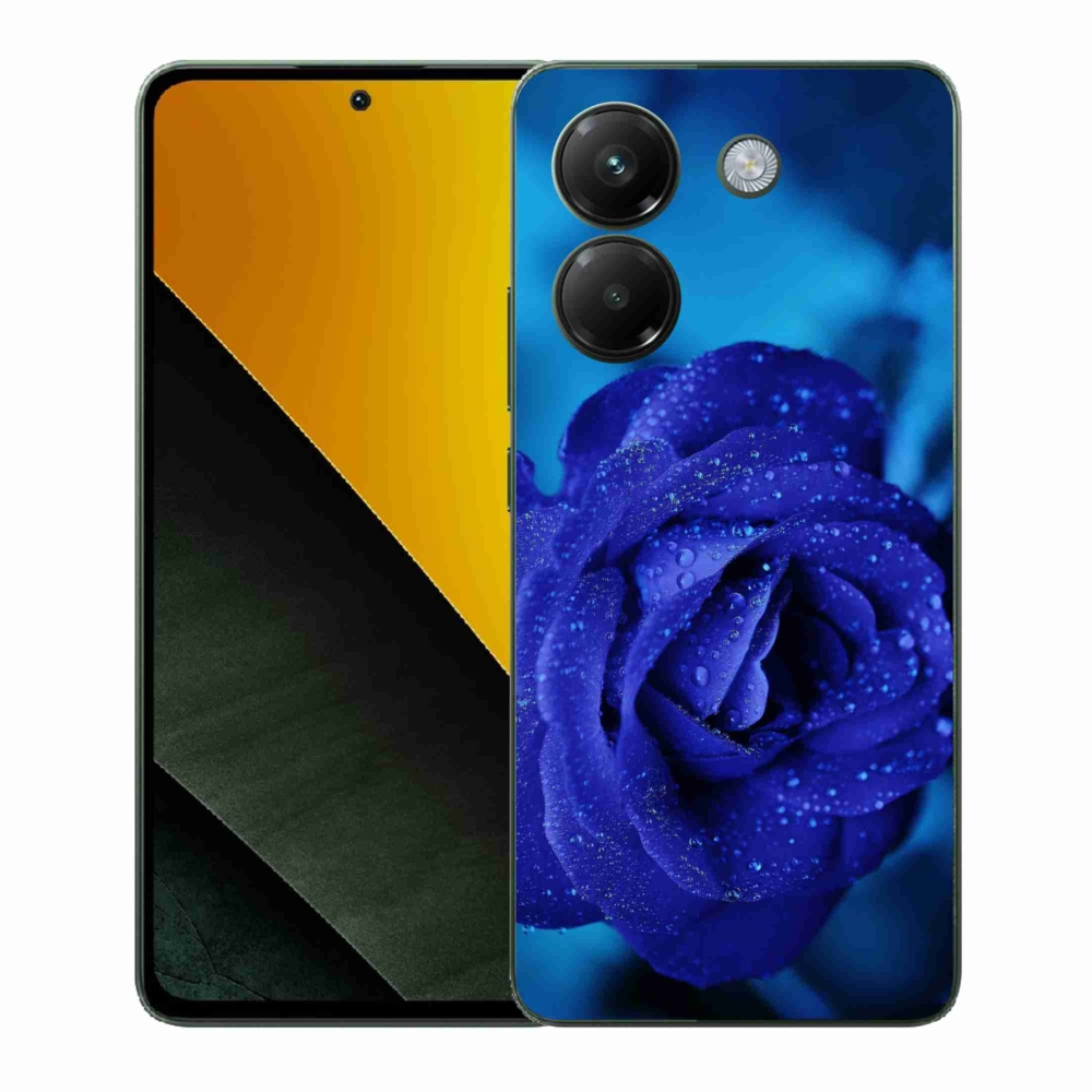 Gelový kryt mmCase na Xiaomi Poco M7 Pro 5G - modrá růže