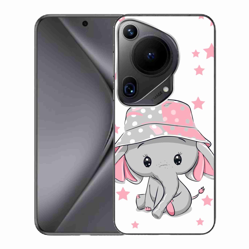 Gelový kryt mmCase na Huawei Pura 70 Ultra - růžový slon