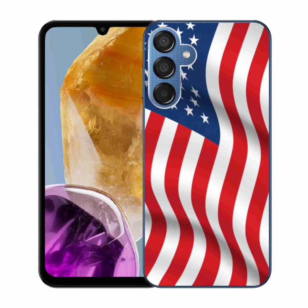 Gelový kryt mmCase na Samsung Galaxy M15 5G - USA vlajka