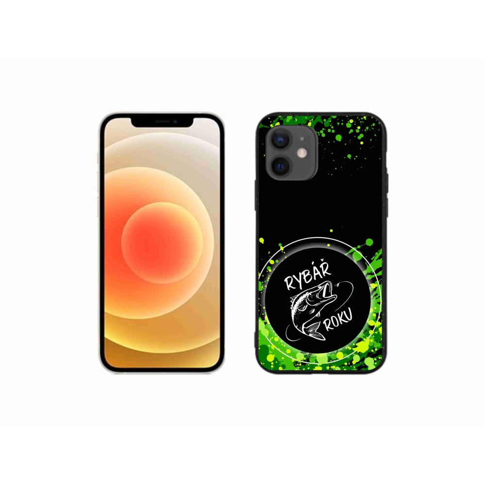 Gelový kryt mmCase na iPhone 12 mini - rybář roku černé pozadí