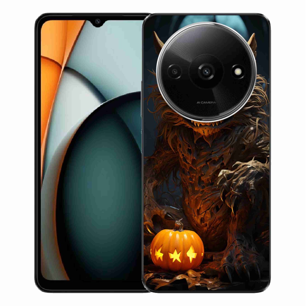 Gelový kryt mmCase na Xiaomi Redmi A3 - halloweenská příšera