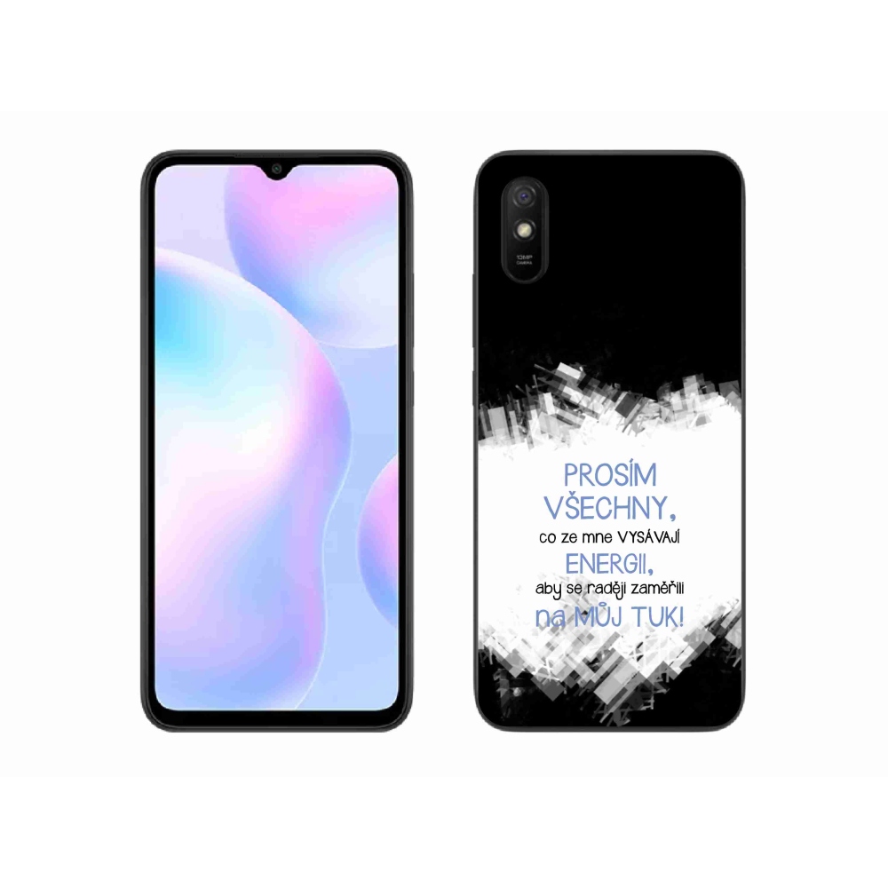 Gelový kryt mmCase na Xiaomi Redmi 9AT - vtipný text 1 modrý
